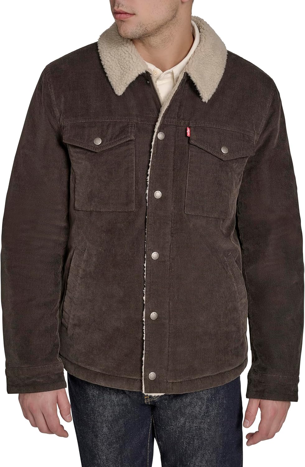 Мужская вельветовая куртка Levi's с подкладкой из шерпы (стандартные размеры, большие и высокие), Turkish Coffee
Мужская вельветовая куртка Levi's с подкладкой из шерпы (стандартные размеры, большие и высокие), Turkish Coffee