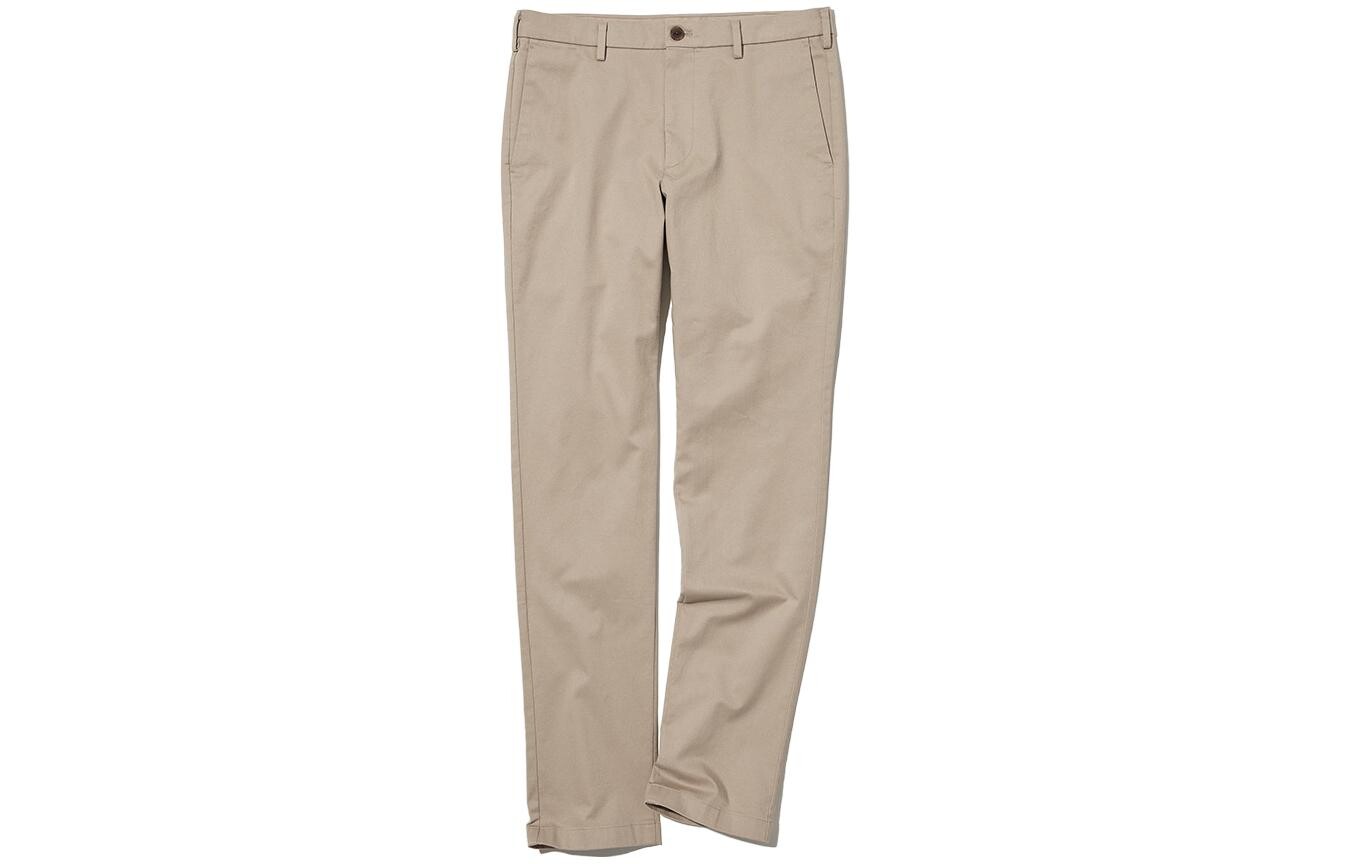 Повседневные брюки унисекс темно-бежевый Uniqlo, темно-бежевый 
Повседневные брюки унисекс темно-бежевый Uniqlo, темно-бежевый