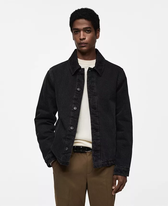 Мужская джинсовая куртка в облегающем крое, темная стирка MANGO, серый
Мужская джинсовая куртка в облегающем крое, темная стирка MANGO, серый