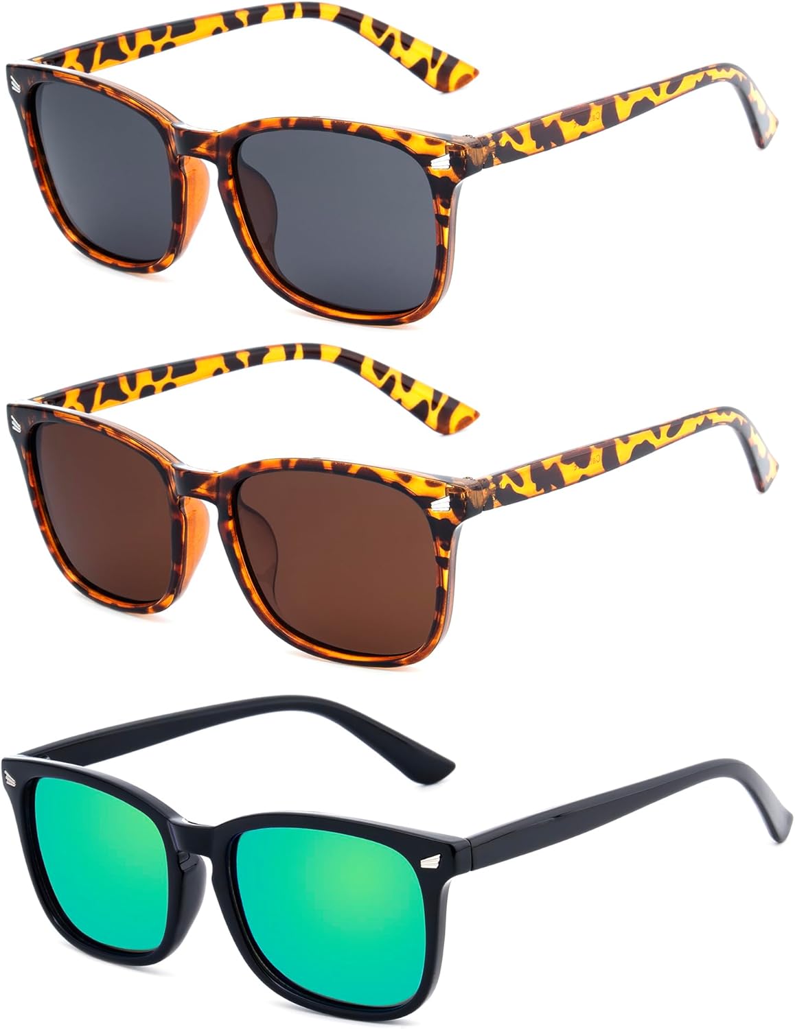 Женские поляризованные солнцезащитные очки в стиле ретро, прямоугольной формы, модные солнцезащитные очки с защитой UV400 для вождения, гольфа, рыбалки LEKAIGO, A6-3pcs-grey Lens + Brown Lens + Greenmirror
Женские поляризованные солнцезащитные очки в стиле ретро, прямоугольной формы, модные солнцезащитные очки с защитой UV400 для вождения, гольфа, рыбалки LEKAIGO, A6-3pcs-grey Lens + Brown Lens + Greenmirror