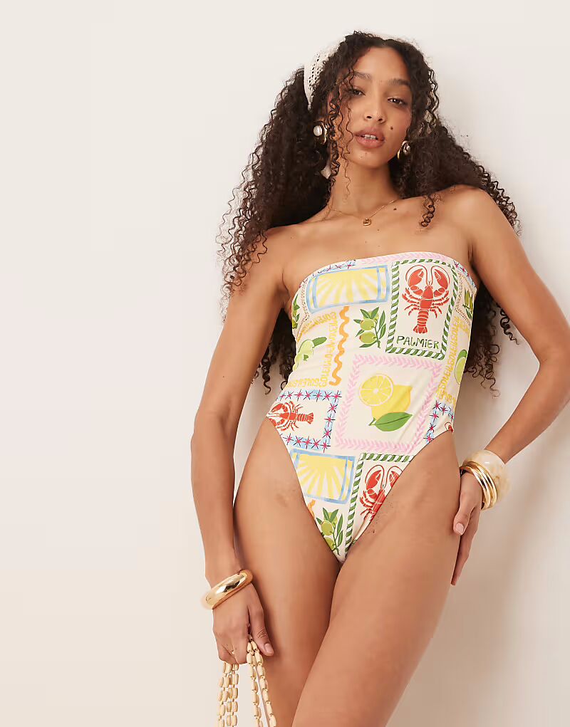 Купальник-бандо ASOS DESIGN Olive с плиточным принтом
Купальник-бандо ASOS DESIGN Olive с плиточным принтом