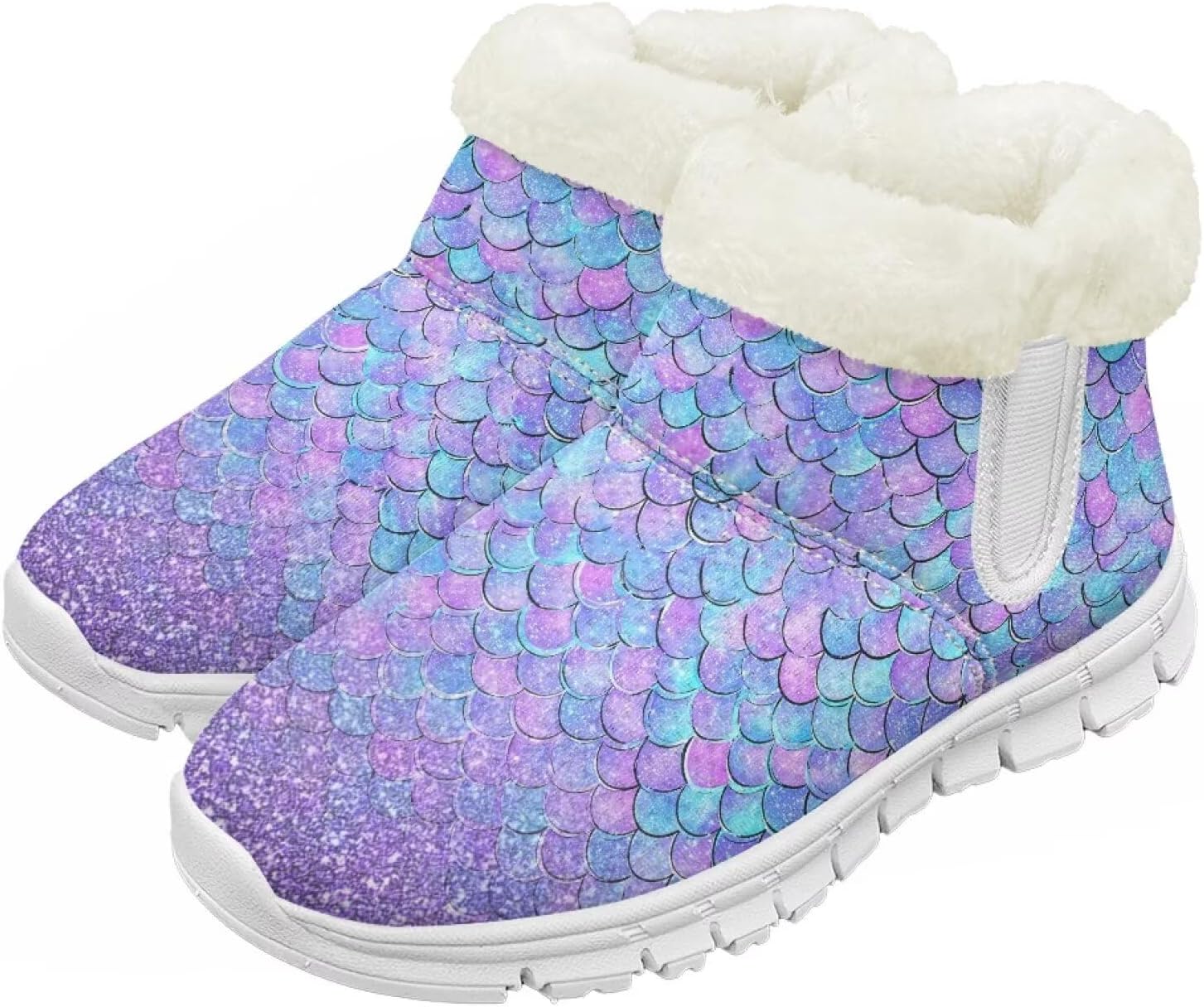 Детские зимние сапоги для девочек, водонепроницаемые, противоскользящие, для холодной погоды, с искусственным мехом, походные ботинки Goronwyfloyd, Colorful Mermaid Scales
Детские зимние сапоги для девочек, водонепроницаемые, противоскользящие, для холодной погоды, с искусственным мехом, походные ботинки Goronwyfloyd, Colorful Mermaid Scales