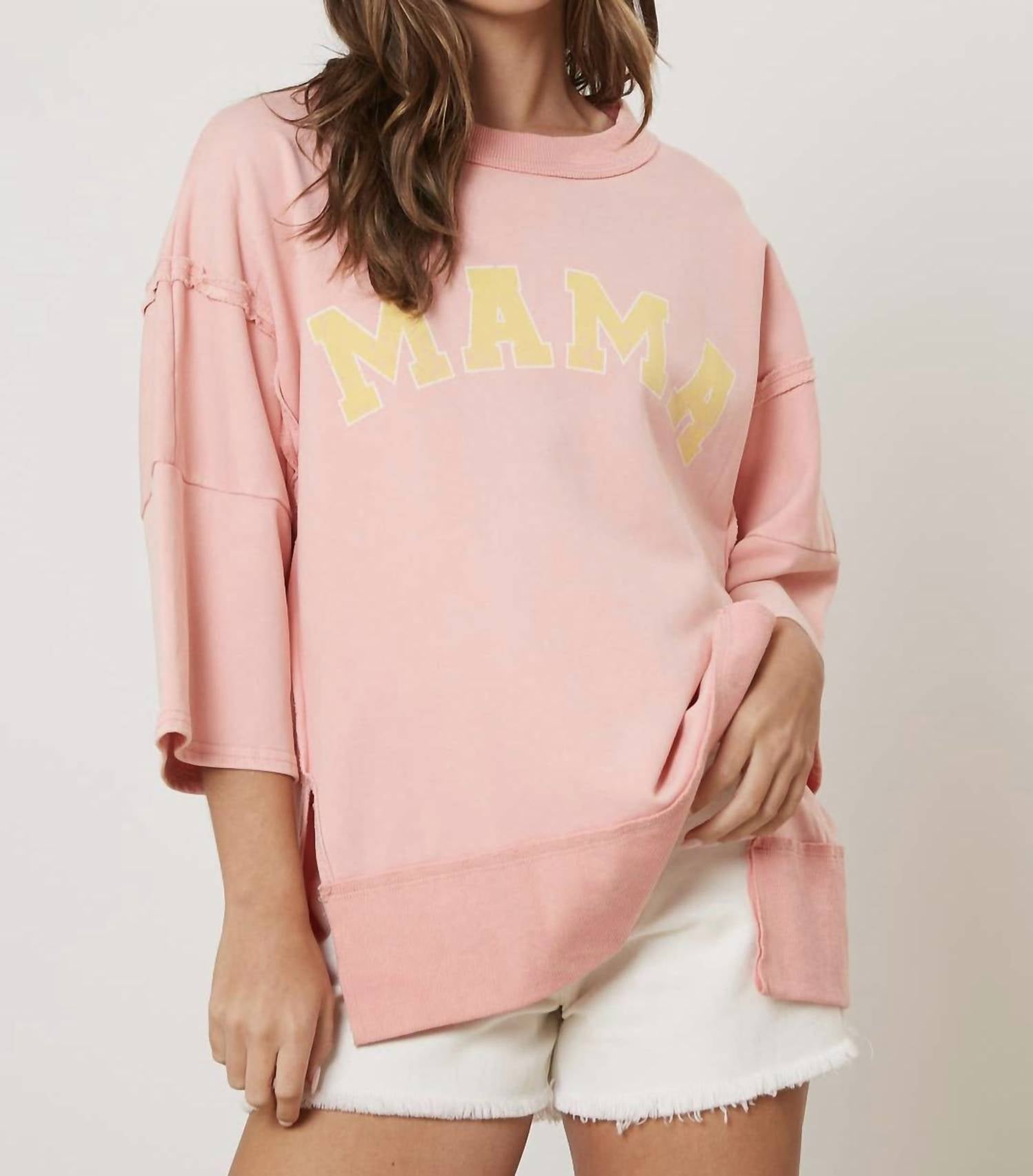 Футболка Mama с принтом персикового цвета Peach Love
Футболка Mama с принтом персикового цвета Peach Love