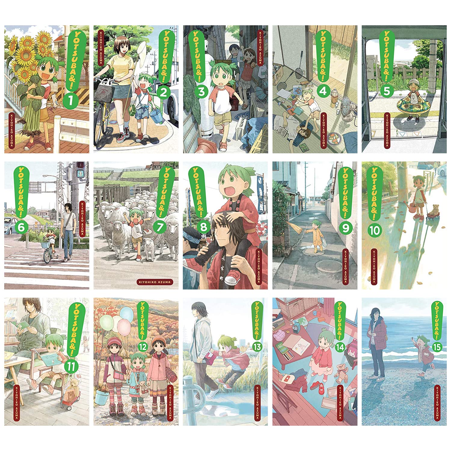 Yotsuba&! Manga 15-book Series Vol. 1-15 Set by Kiyohiko Azuma (Yen Press)
Yotsuba&! Manga 15-book Series Vol. 1-15 Set by Kiyohiko Azuma (Yen Press)