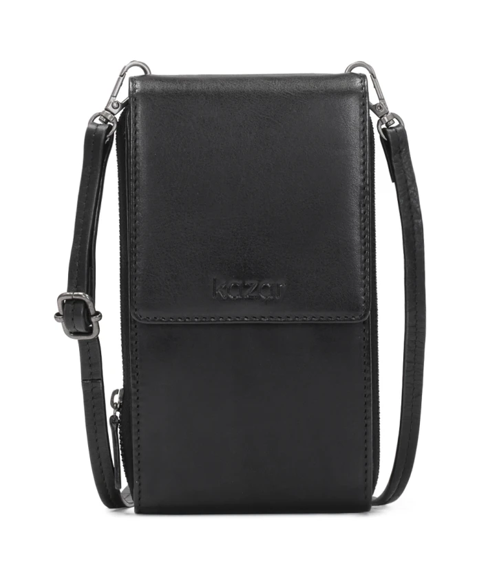 Практичная небольшая мужская сумка из натуральной кожи. Kazar, черный
Практичная небольшая мужская сумка из натуральной кожи. Kazar, черный