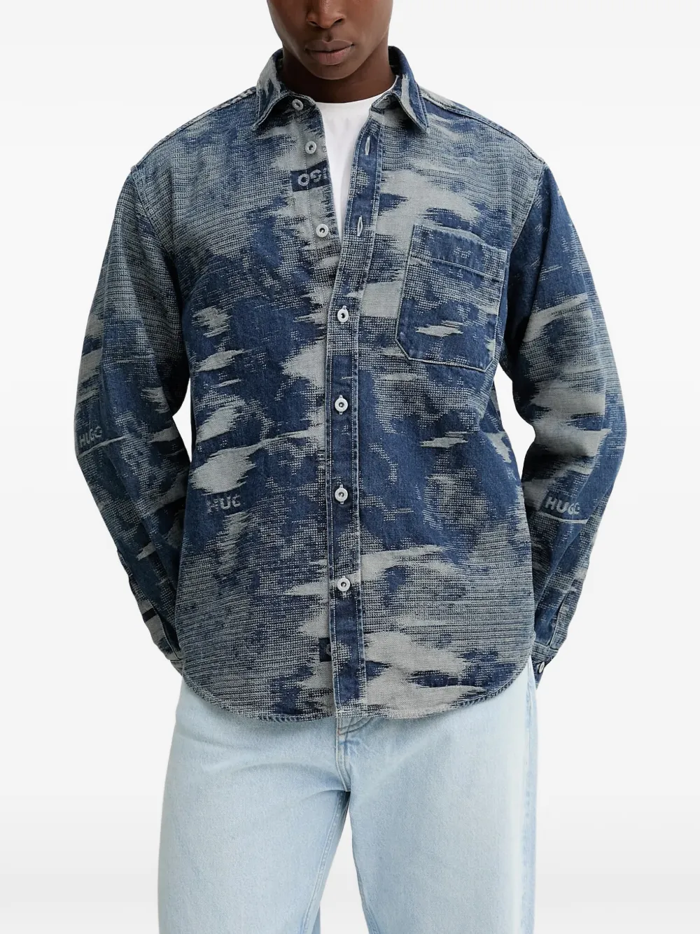 Рубашка с нагрудным карманом Hugo, синий
Рубашка с нагрудным карманом Hugo, синий