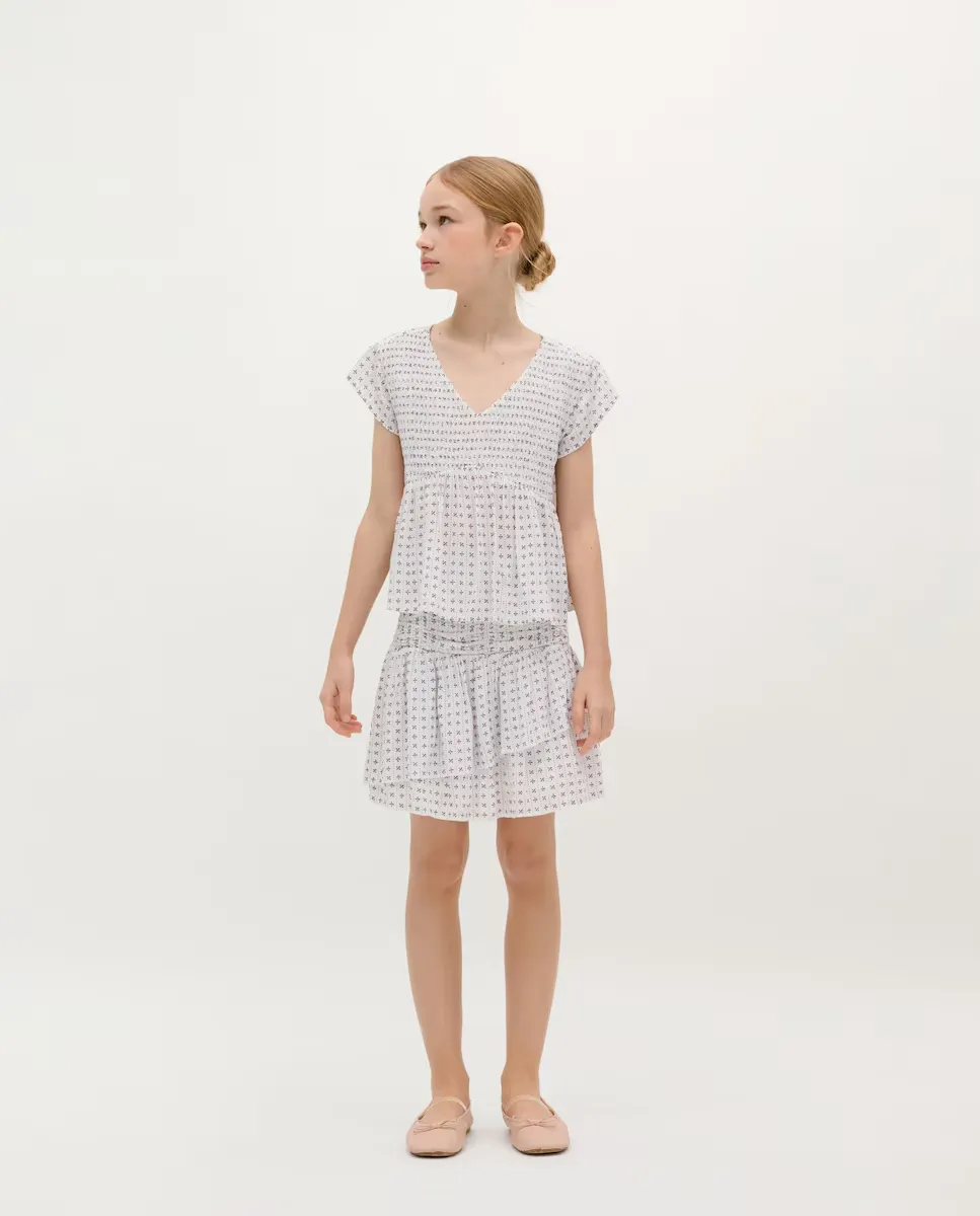 Короткая девичья юбка с рюшами Scalpers, белый
Короткая девичья юбка с рюшами Scalpers, белый