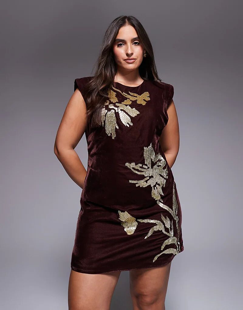 Бархатное мини-платье Curve с подплечниками и цветочным декором цвета шелковицы от ASOS DESIGN
Бархатное мини-платье Curve с подплечниками и цветочным декором цвета шелковицы от ASOS DESIGN