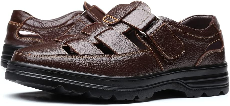 Мужские повседневные кожаные сандалии для работы, закрытый носок, дышащие и удобные сандалии Generic, коричневый
Мужские повседневные кожаные сандалии для работы, закрытый носок, дышащие и удобные сандалии Generic, коричневый