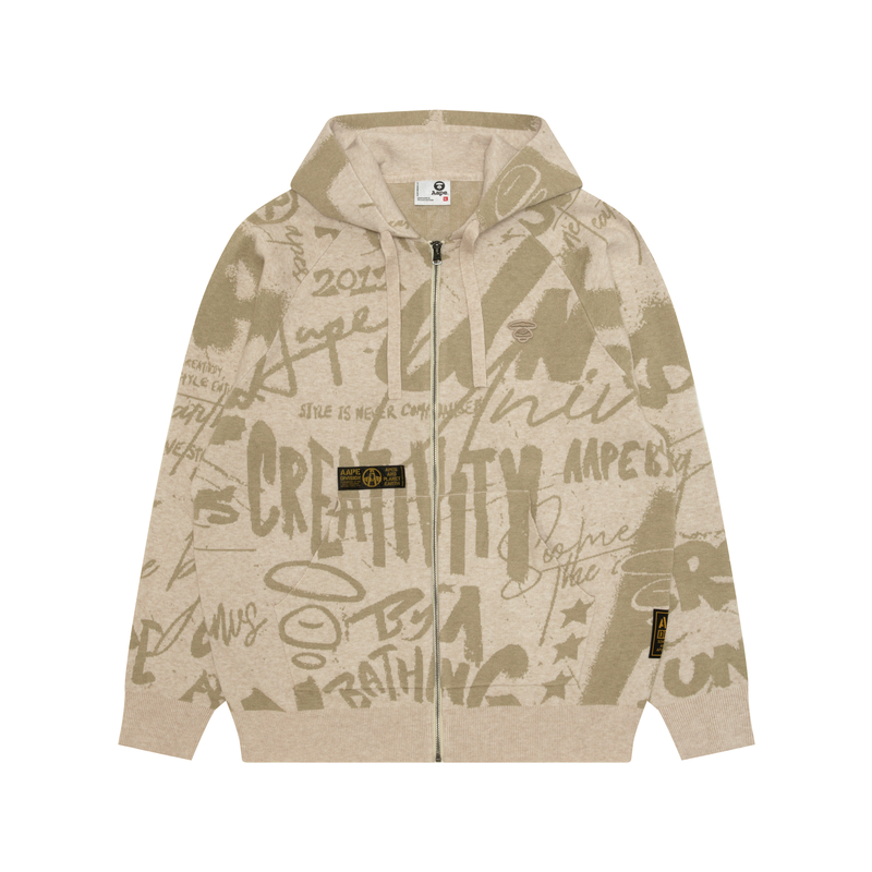 Толстовка с молнией Aape, коричневый
Толстовка с молнией Aape, коричневый