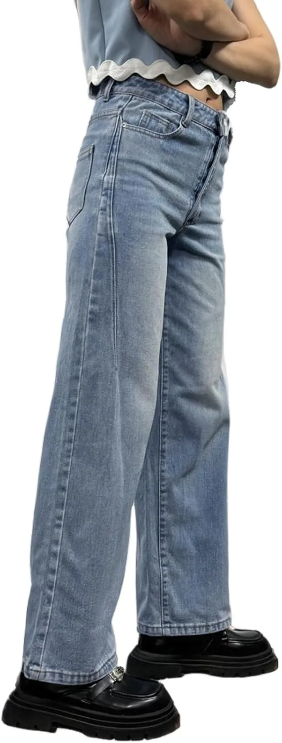 Прямые джинсы Regular Fit Baggy с высокой посадкой для женщин HBER
Прямые джинсы Regular Fit Baggy с высокой посадкой для женщин HBER