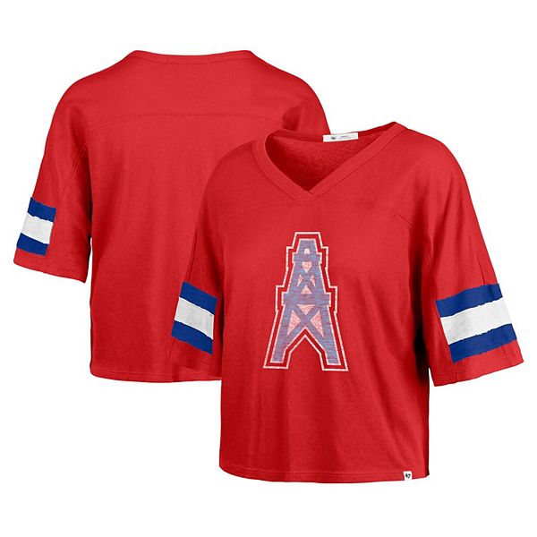 Женская футболка '47 Houston Oilers Gridiron Classics Double Header Scout с V-образным вырезом 47 Brand
Женская футболка '47 Houston Oilers Gridiron Classics Double Header Scout с V-образным вырезом 47 Brand