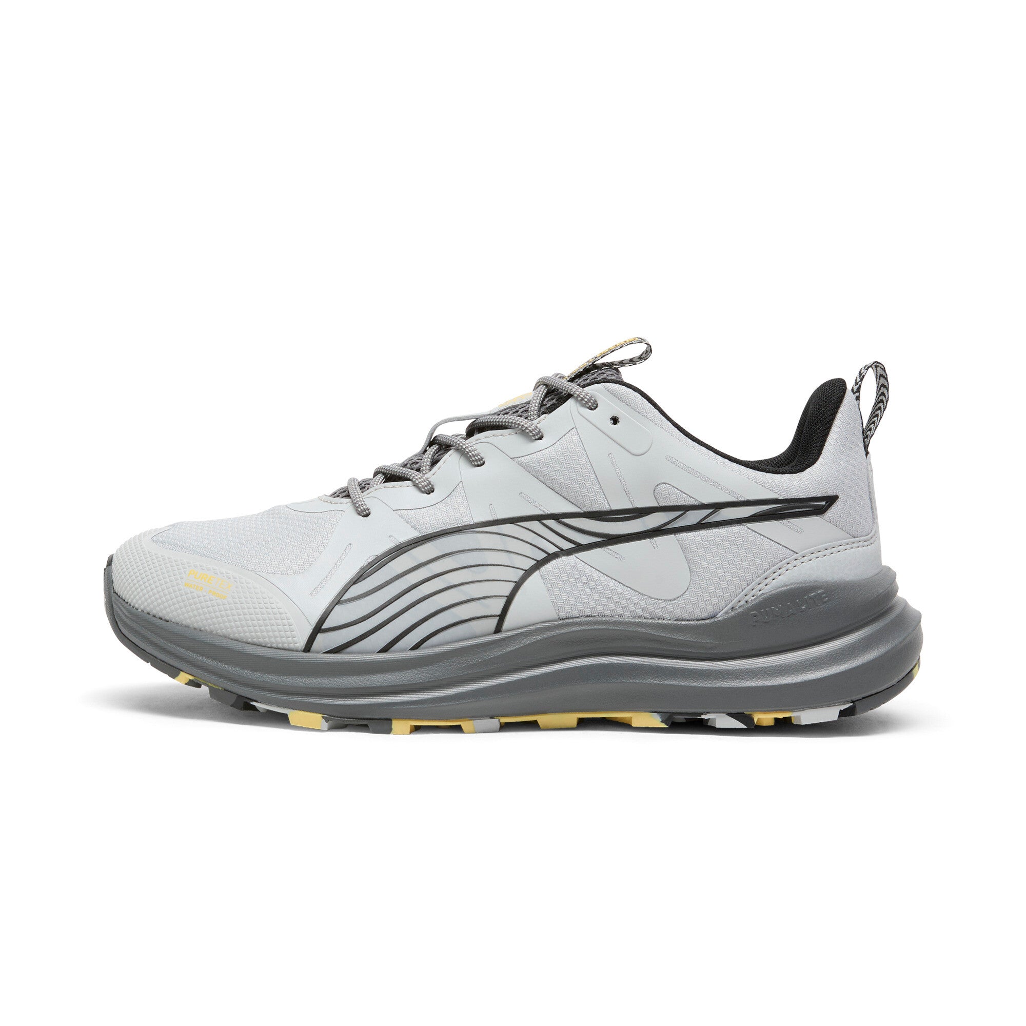 Кроссовки для бега PUMA Men's Reflect Lite Trail Marbled, цвет cool light gray/cool dark gray/sunny yellow
Кроссовки для бега PUMA Men's Reflect Lite Trail Marbled, цвет cool light gray/cool dark gray/sunny yellow