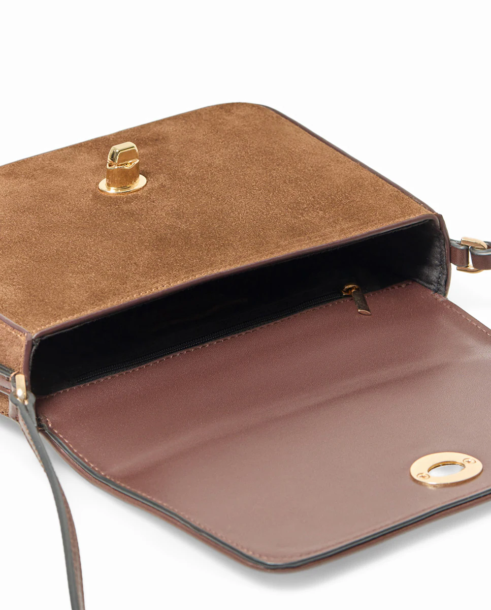 Сумка-бандольера из кожи с застежкой Sfera, шоколадный
Сумка-бандольера из кожи с застежкой Sfera, шоколадный