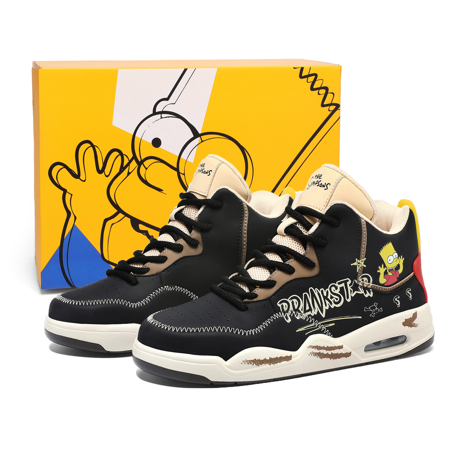 The Simpsons Унисекс скейтерские кроссовки хай-топ красно-черные, цвет Black
The Simpsons Унисекс скейтерские кроссовки хай-топ красно-черные, цвет Black