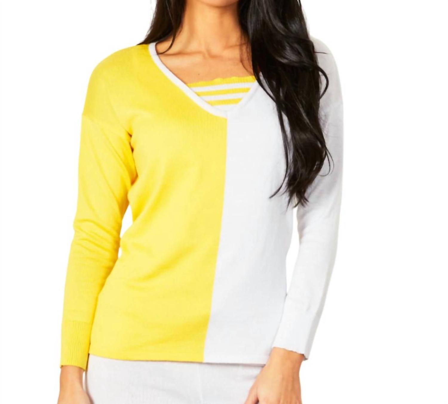 Топ с двухцветной полоской в лимонно-белом цвете Angel Apparel
Топ с двухцветной полоской в лимонно-белом цвете Angel Apparel