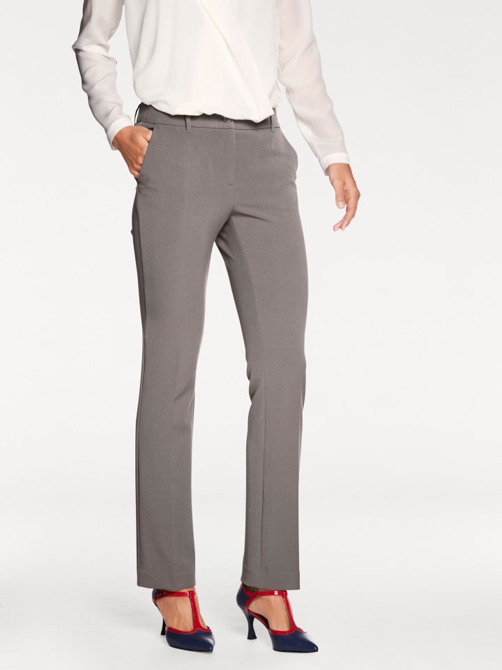 Тканевые брюки Heine, серо-коричневый 
Тканевые брюки Heine, серо-коричневый