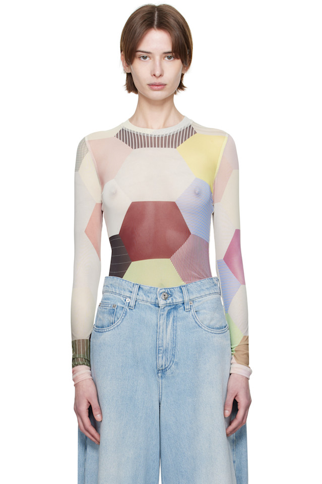 Длинная блузка с прозрачными рукавами и принтом в стиле пэчворк Jw Anderson, мультиколор
Длинная блузка с прозрачными рукавами и принтом в стиле пэчворк Jw Anderson, мультиколор