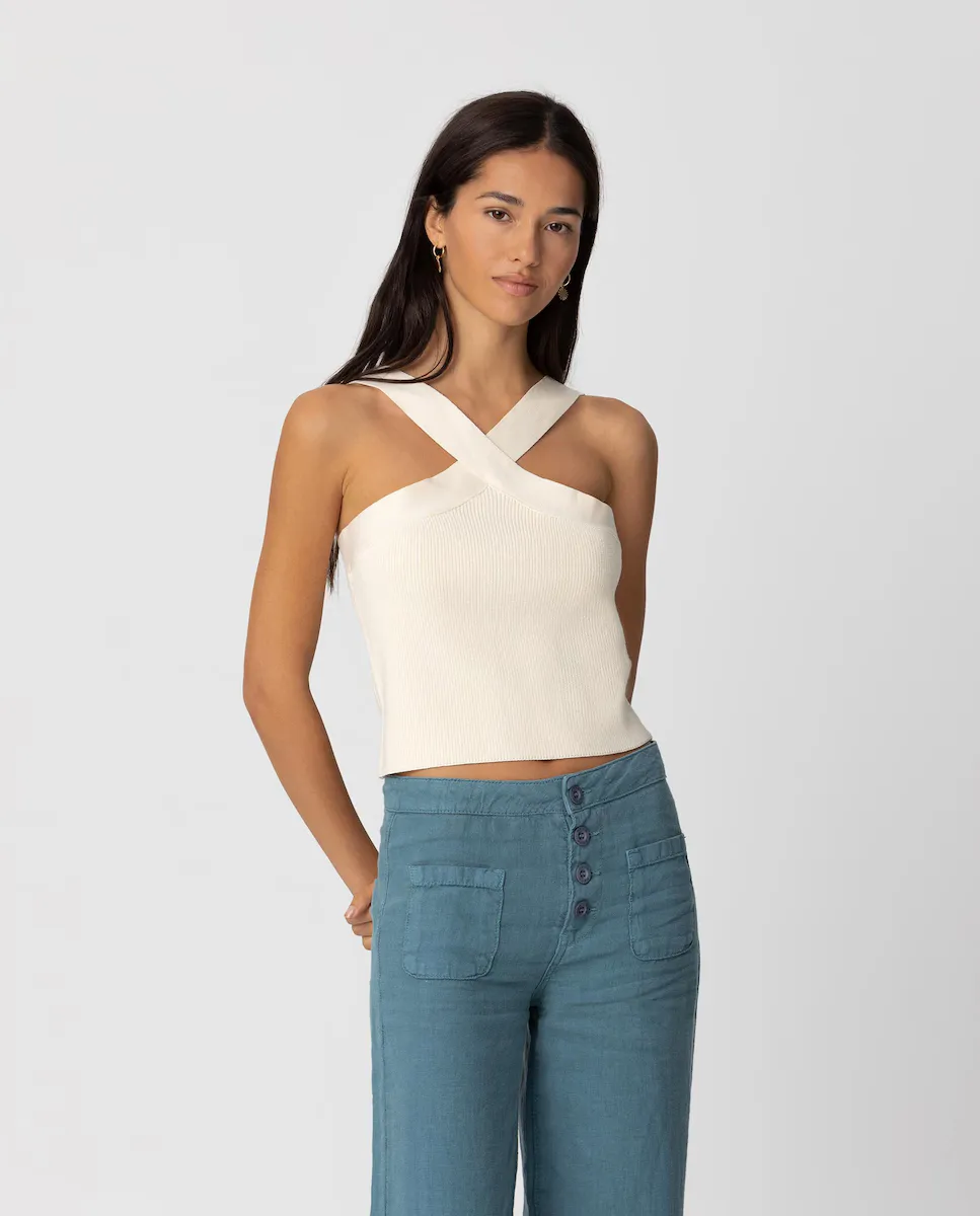 Женский топ без рукавов с перекрестным вырезом горловины Noon, цвет Crudo
Женский топ без рукавов с перекрестным вырезом горловины Noon, цвет Crudo