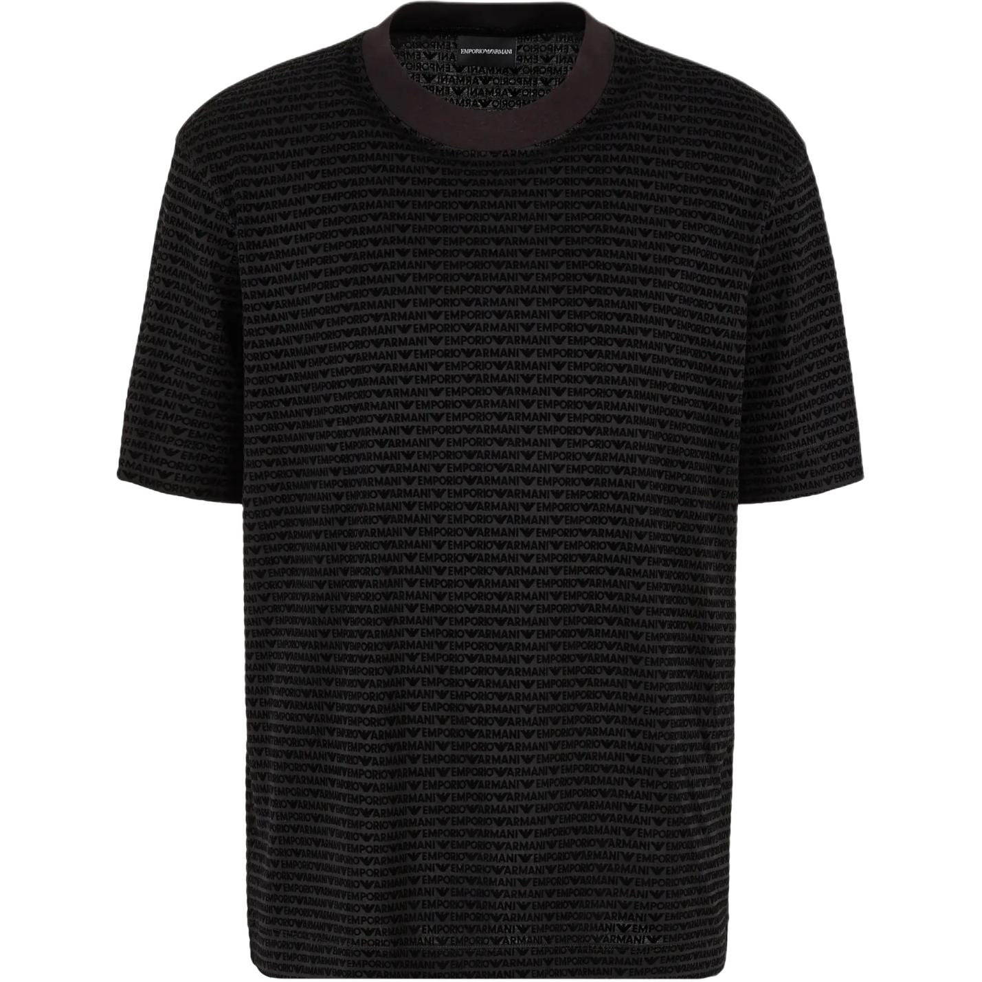 Футболка из смесового лиоцелла с цельнокроеным флокированным логотипом EMPORIO ARMANI, черная
Футболка из смесового лиоцелла с цельнокроеным флокированным логотипом EMPORIO ARMANI, черная