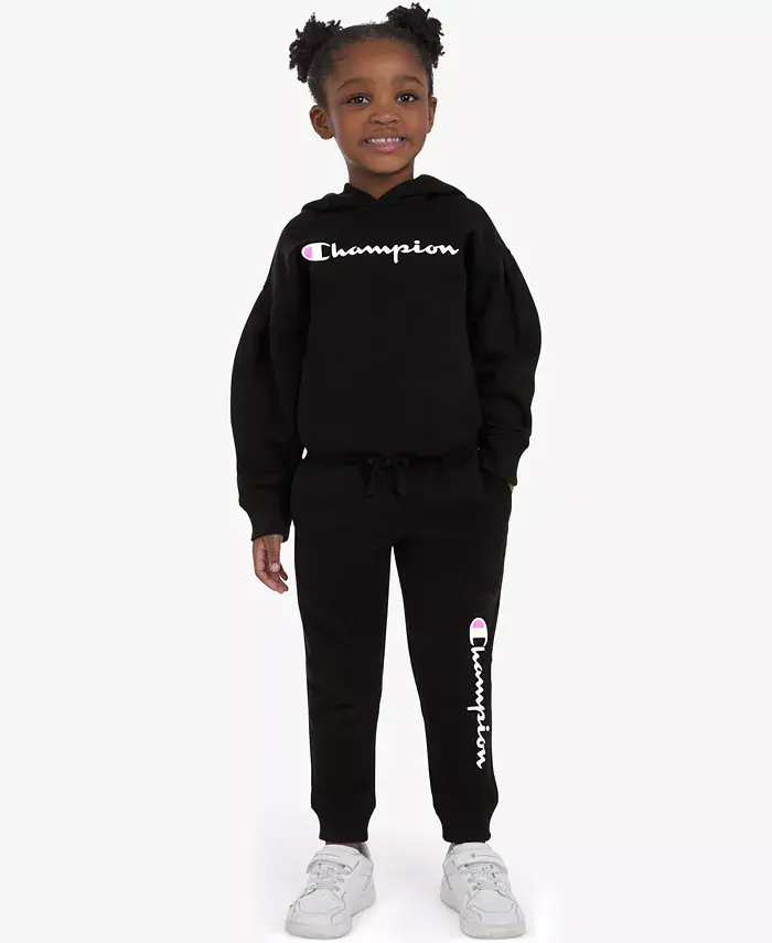 Детский комплект для девочек 4T-6X: худи на резинке и подходящие джоггеры Champion, черный
Детский комплект для девочек 4T-6X: худи на резинке и подходящие джоггеры Champion, черный