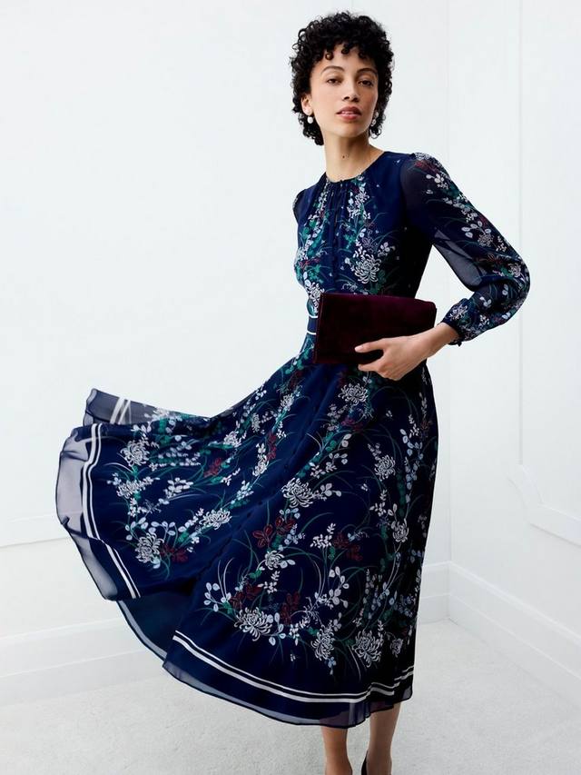 Платье Sia Floral из чистого шелка Hobbs, Midnight/Multi
Платье Sia Floral из чистого шелка Hobbs, Midnight/Multi