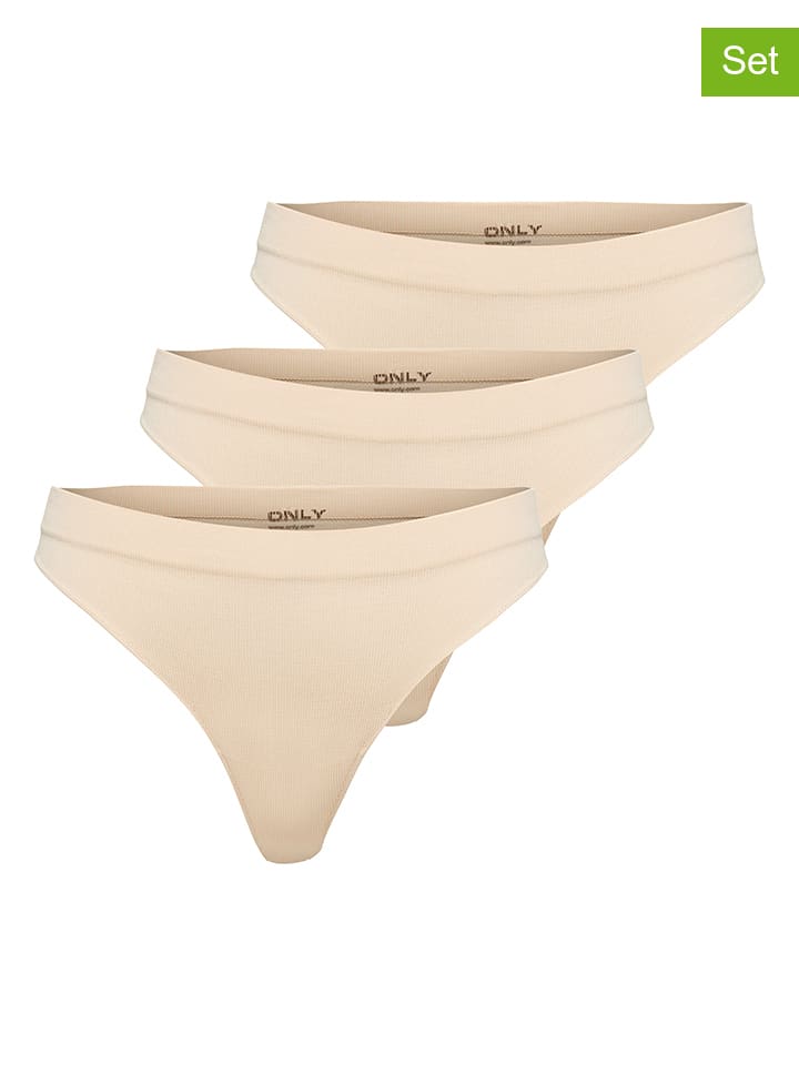 ONLY Трусы 3er-Set: Strings in Creme
ONLY Трусы 3er-Set: Strings in Creme