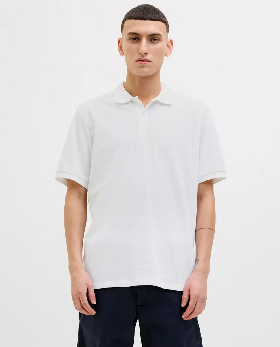 Мужская однотонная рубашка поло с коротким рукавом Jack & Jones, белый
Мужская однотонная рубашка поло с коротким рукавом Jack & Jones, белый