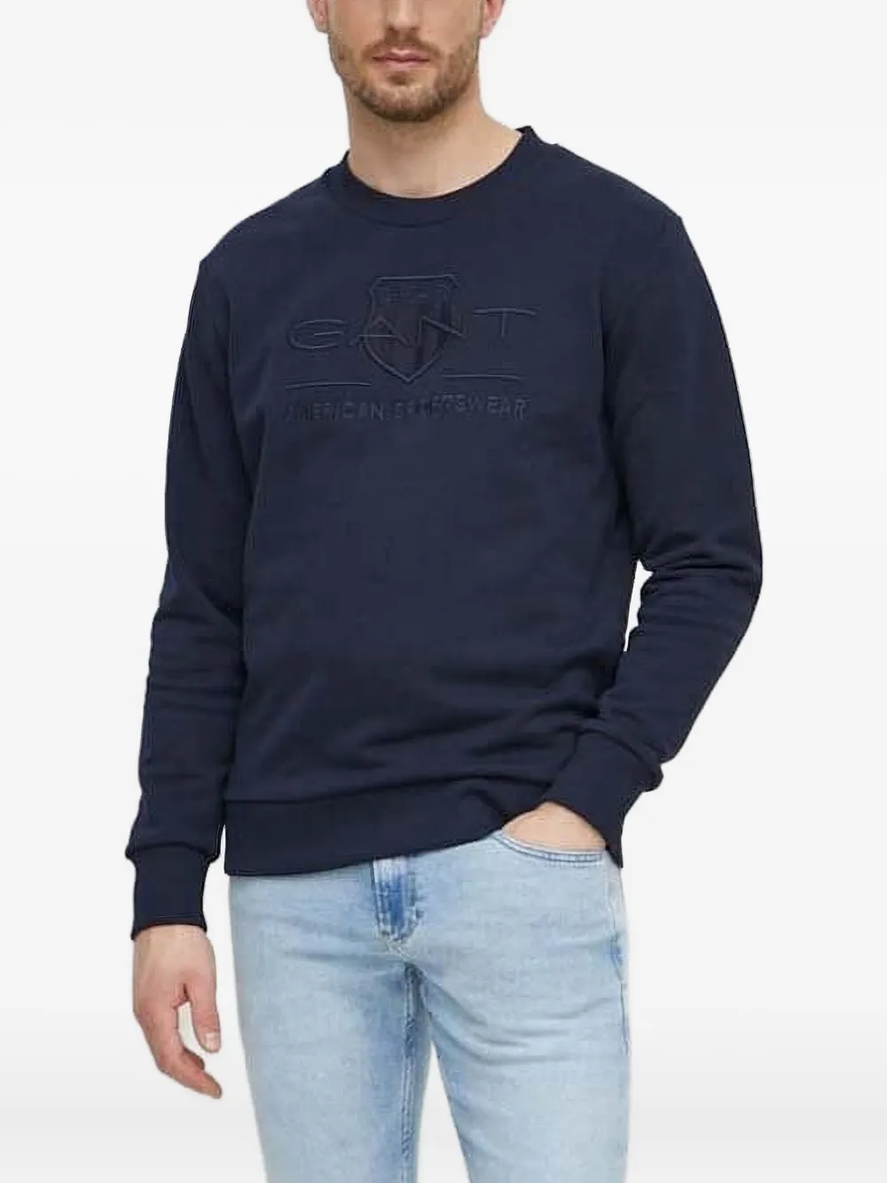 Толстовка с вышитым логотипом Gant, синий
Толстовка с вышитым логотипом Gant, синий