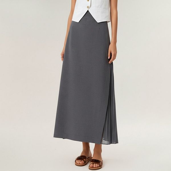 Женская макси-юбка с прямым силуэтом и мягкими плиссированными вставками по бокам Anna-Kaci, Gray
Женская макси-юбка с прямым силуэтом и мягкими плиссированными вставками по бокам Anna-Kaci, Gray