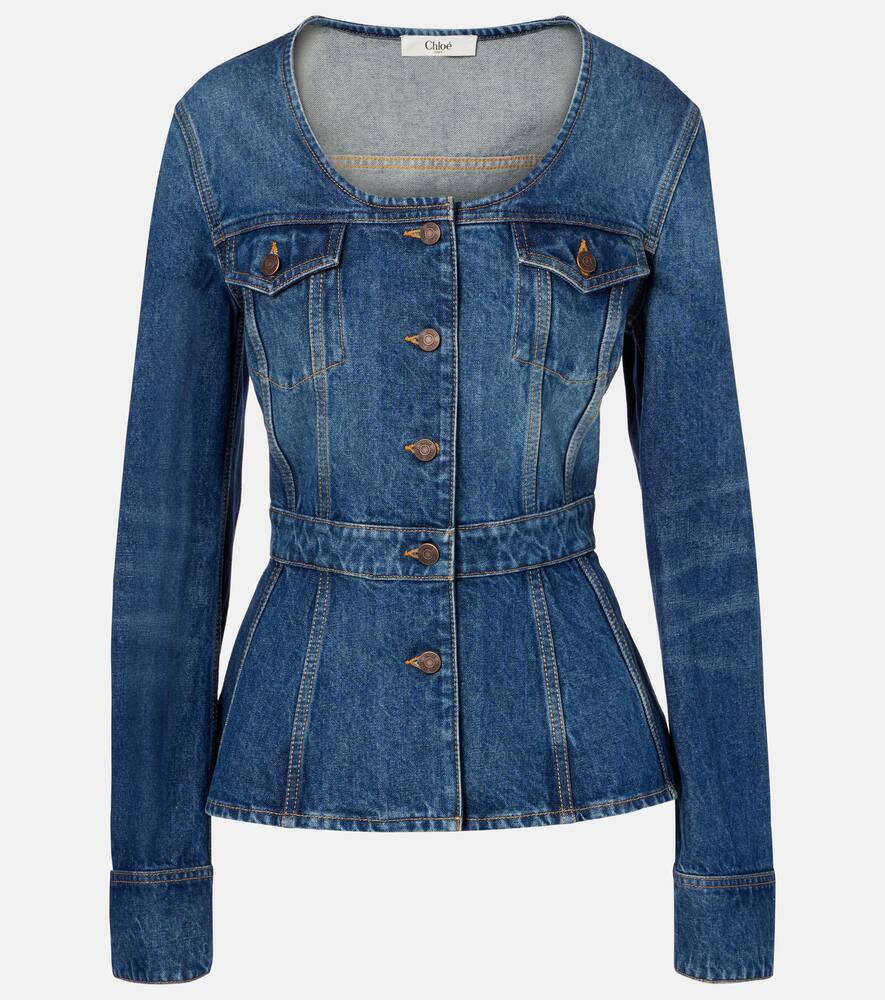 Джинсовая куртка с баской Chloé, Faded Indigo
Джинсовая куртка с баской Chloé, Faded Indigo