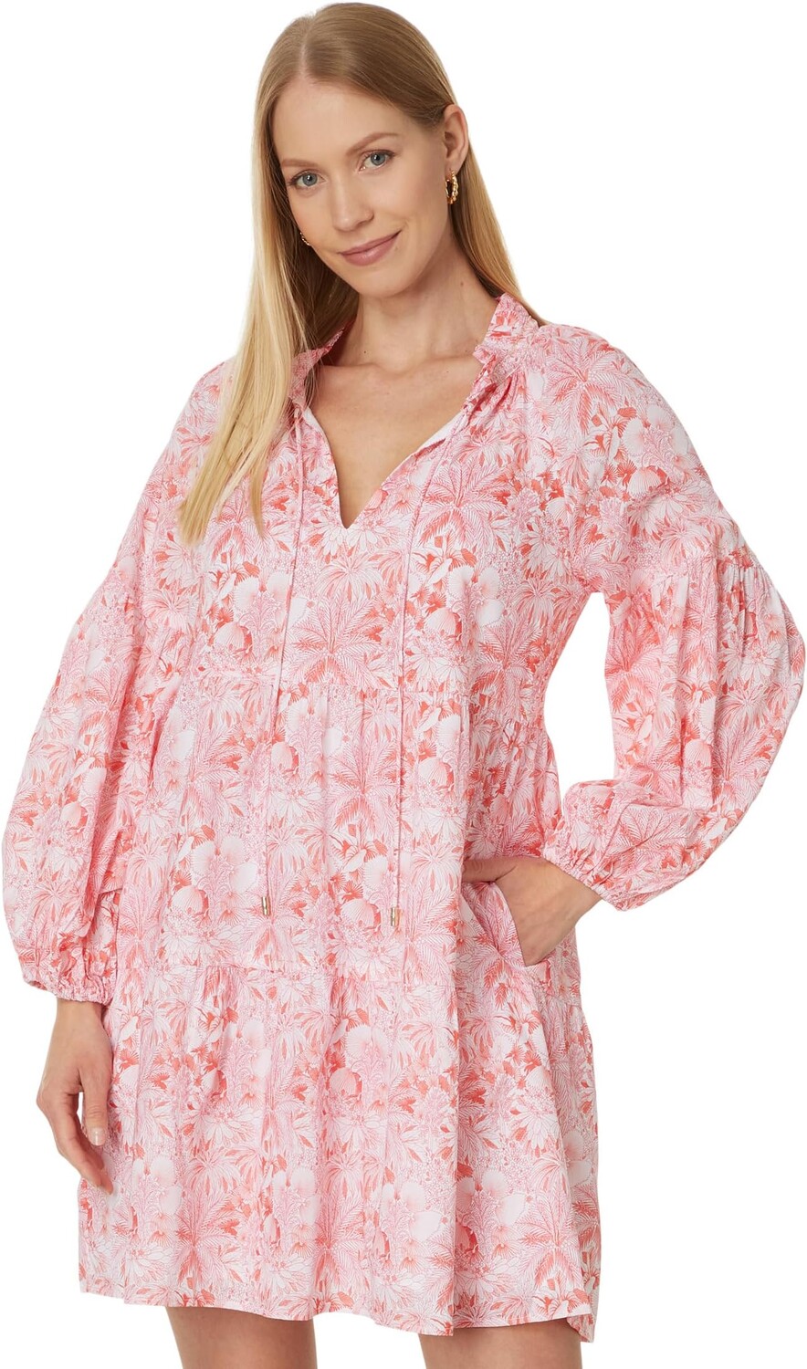 Платье Tommy Bahama Petit Palma LS Short Dress, цвет Paradise Pink 
Платье Tommy Bahama Petit Palma LS Short Dress, цвет Paradise Pink