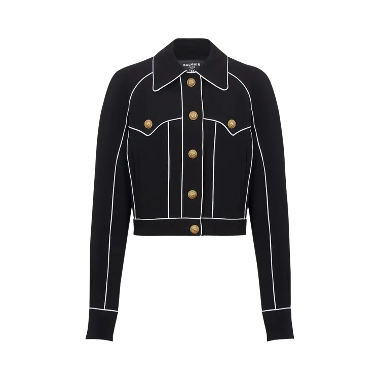Куртка Balmain Buttoned Contrasted Western Crepe 'Black', черный
Куртка Balmain Buttoned Contrasted Western Crepe 'Black', черный