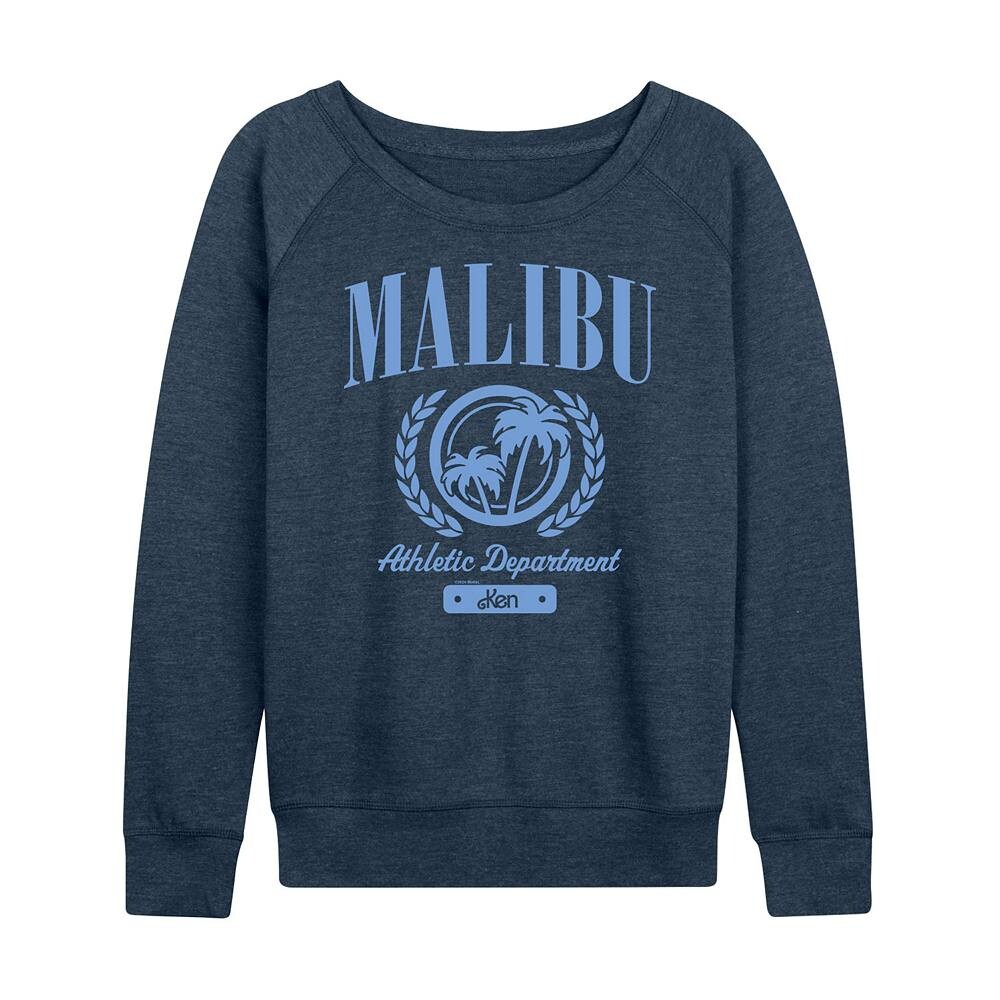 Женский легкий свитшот из френч терри с графическим рисунком Barbie Malibu Ath Dept, цвет Heather Blue 
Женский легкий свитшот из френч терри с графическим рисунком Barbie Malibu Ath Dept, цвет Heather Blue