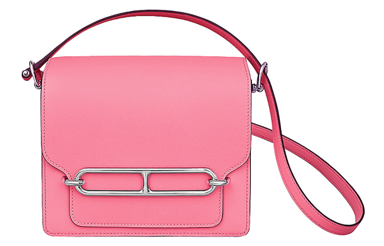 Рюкзак Roulis Swift из телячьей кожи с носом поросенка, Мини женская сумка через плечо, поясная сумка K4 Летний розовый розовый HERMES