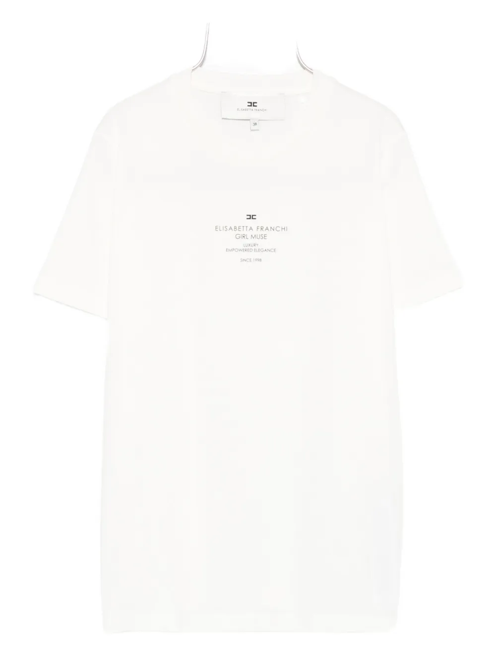 Хлопковая футболка с логотипом Elisabetta Franchi, белый
Хлопковая футболка с логотипом Elisabetta Franchi, белый