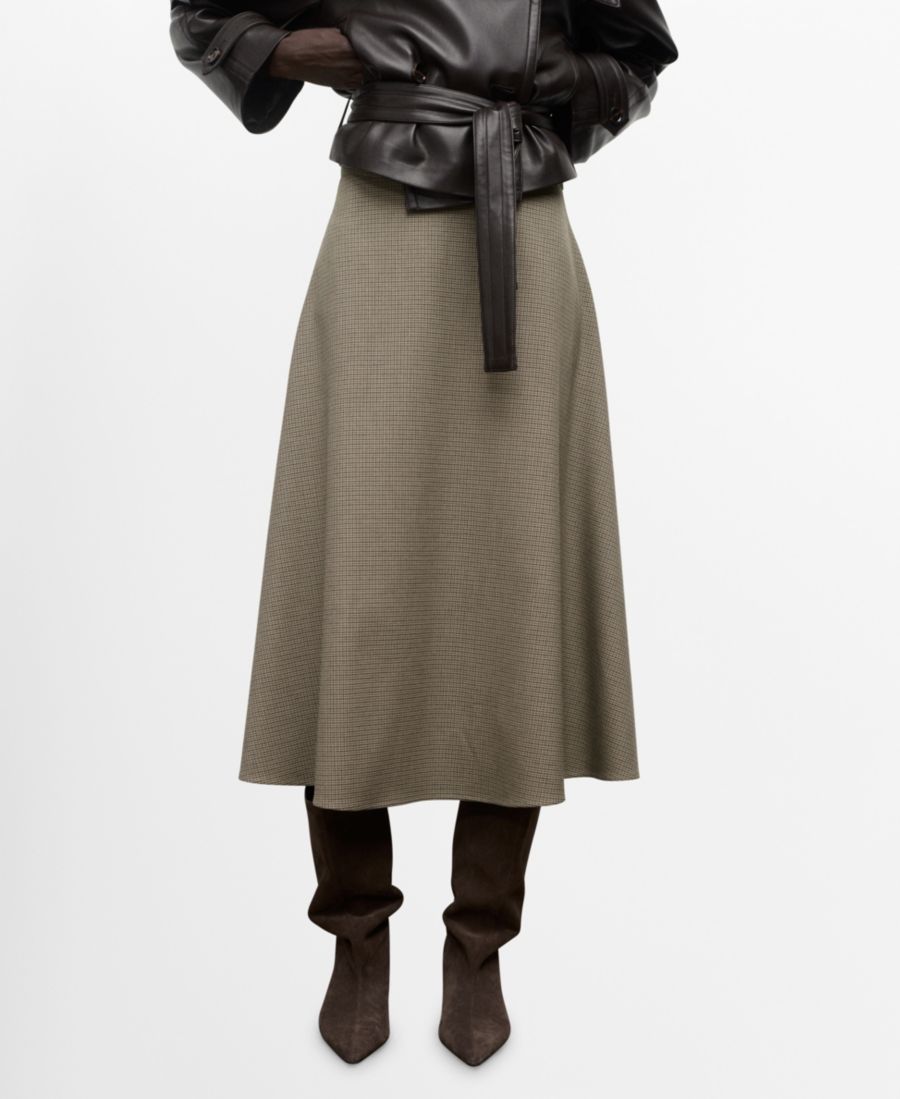 Женская юбка из шерстяной смеси в клетку гусиная лапка MANGO, Brown
Женская юбка из шерстяной смеси в клетку гусиная лапка MANGO, Brown