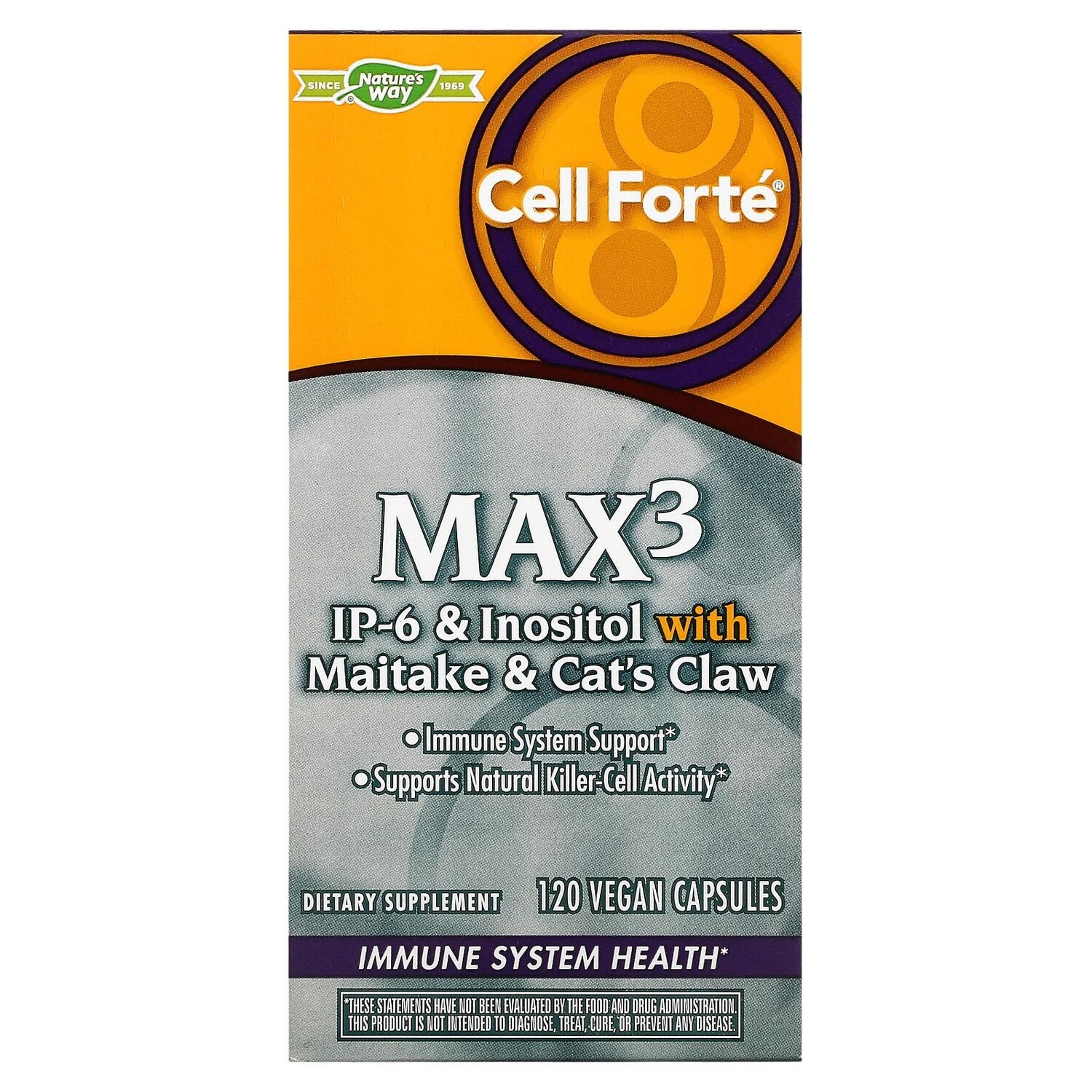 Nature's Way Иммуностимулирующее средство «Клетка Форте» Max3 120 растительных капсул
Nature's Way Иммуностимулирующее средство «Клетка Форте» Max3 120 растительных капсул