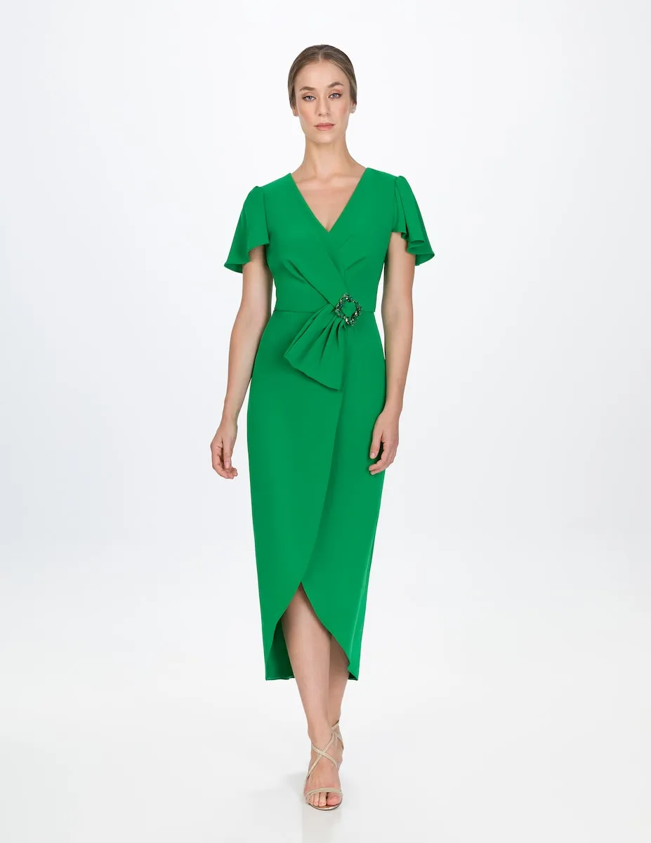 Платье-миди с запахом и хрустальной пряжкой Sonia Peña, зеленый
Платье-миди с запахом и хрустальной пряжкой Sonia Peña, зеленый