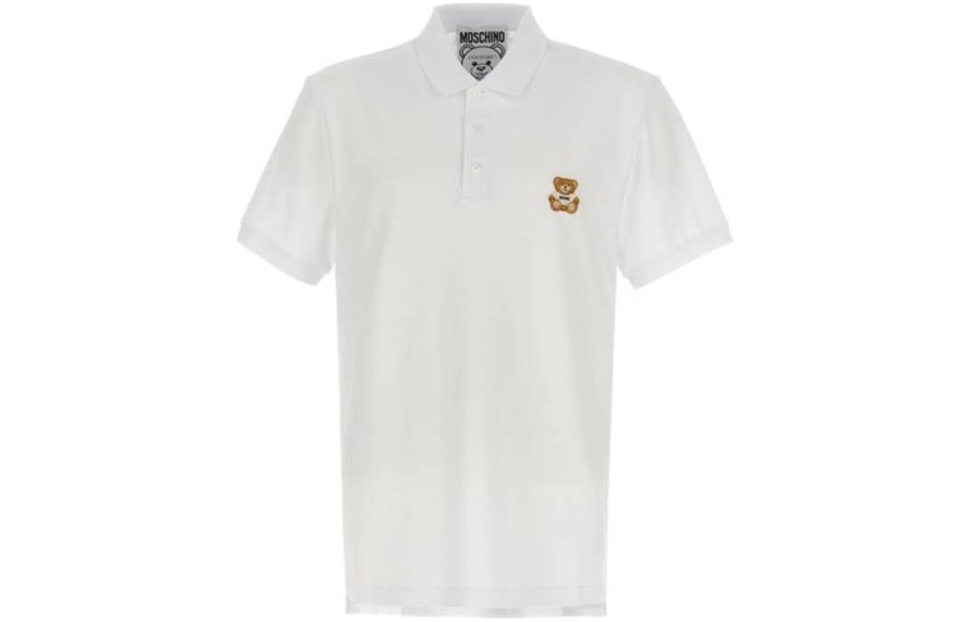 Белая хлопковая поло MOSCHINO с принтом плюшевого мишки
Белая хлопковая поло MOSCHINO с принтом плюшевого мишки