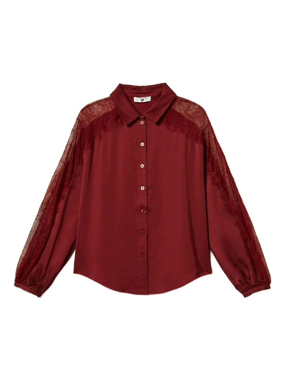 Рубашка с кружевной отделкой Twinset, красный
Рубашка с кружевной отделкой Twinset, красный