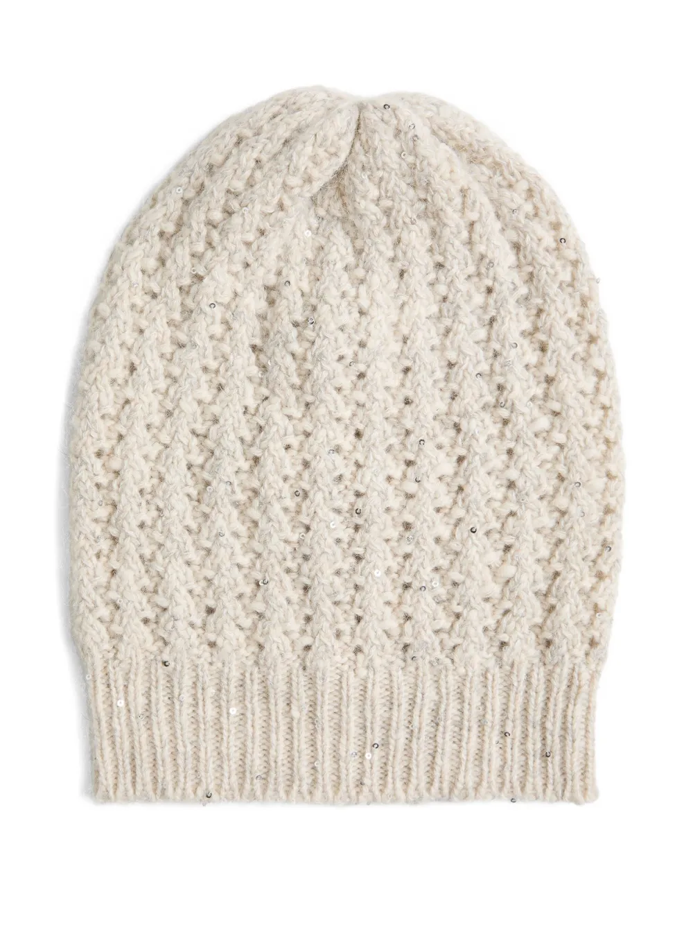 Вязаная шапка, украшенная пайетками Brunello Cucinelli Kids, нейтральный
Вязаная шапка, украшенная пайетками Brunello Cucinelli Kids, нейтральный