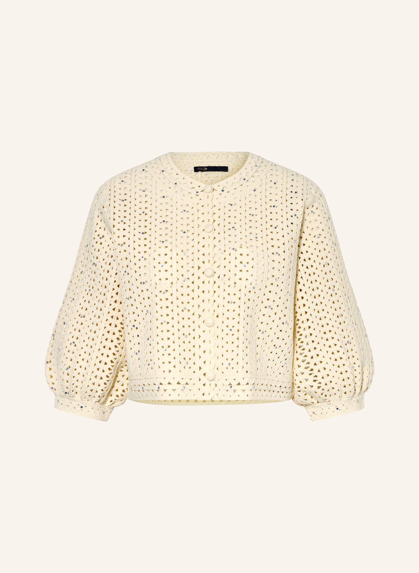 Кардиган с рукавами 3/4 и драгоценными камнями Maje, экрю
Кардиган с рукавами 3/4 и драгоценными камнями Maje, экрю