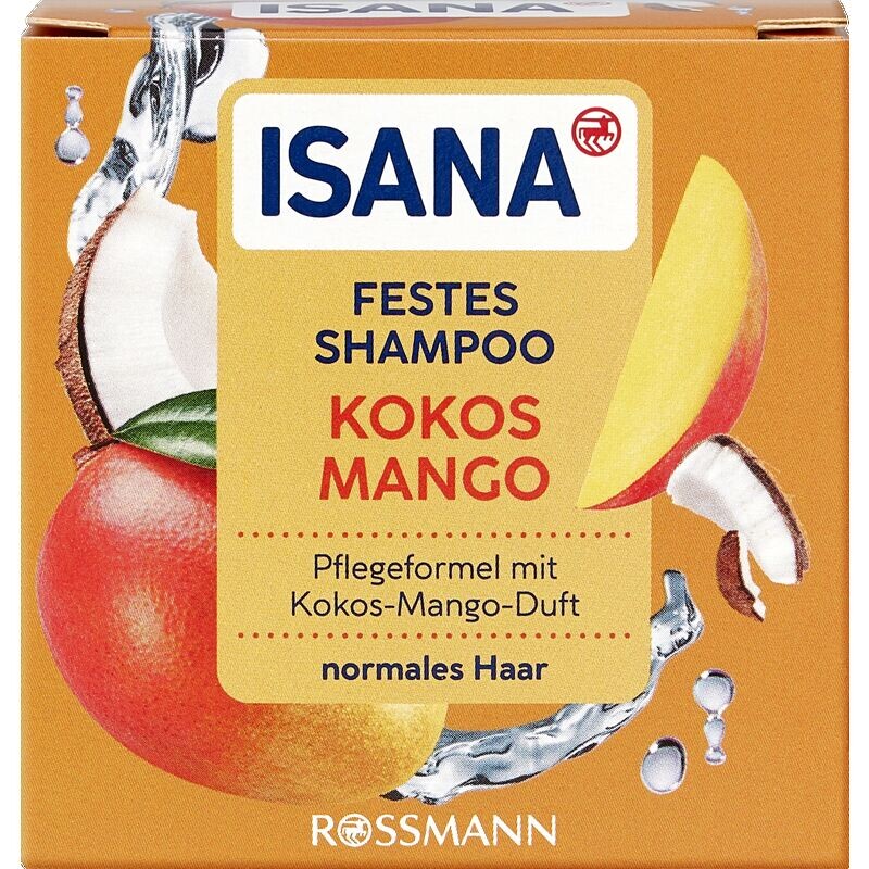 Твердый шампунь кокос-манго ISANA, 65 g
Твердый шампунь кокос-манго ISANA, 65 g