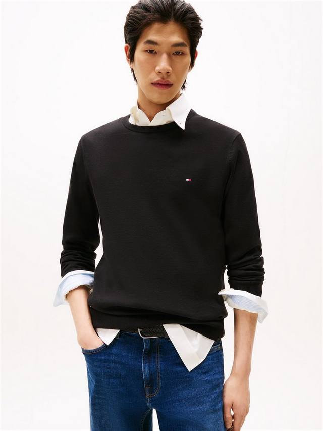 Хлопковый базовый джемпер Tommy Hilfiger, Black
Хлопковый базовый джемпер Tommy Hilfiger, Black