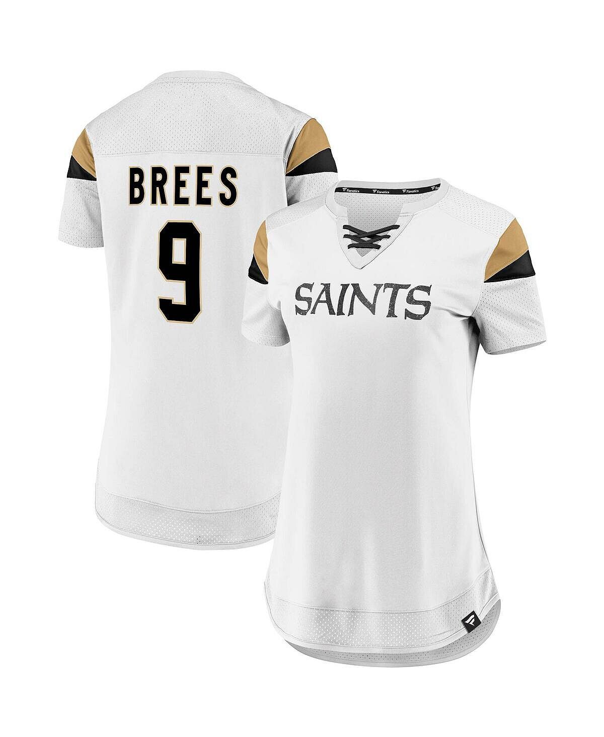 Женский фирменный белый модный топ Drew Brees New Orleans Saints Athena с именем и номером Fanatics, белый
Женский фирменный белый модный топ Drew Brees New Orleans Saints Athena с именем и номером Fanatics, белый