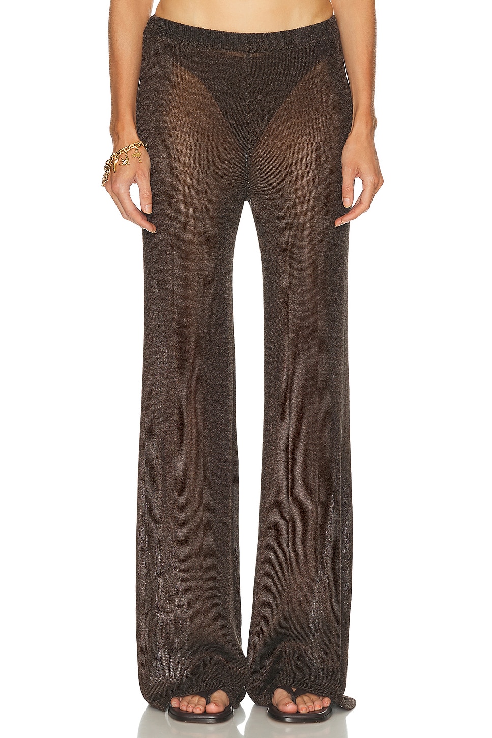 Sheldon Metallic Knit Брюки Ser.O.Ya, Slate Brown
Sheldon Metallic Knit Брюки Ser.O.Ya, Slate Brown