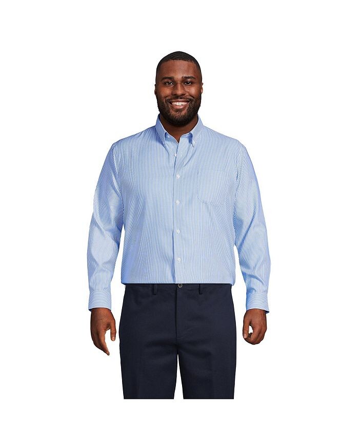 Мужская классическая рубашка с традиционным узором без железа Supima с точечным воротником на пуговицах Lands' End, синий
Мужская классическая рубашка с традиционным узором без железа Supima с точечным воротником на пуговицах Lands' End, синий