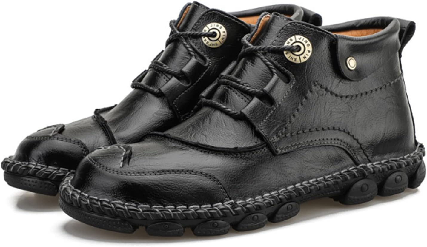 Мужские кожаные повседневные ботинки на щиколотку PURCHAWEE, ботинки Чакка, ручная строчка, нескользящие, удобные, без шнурков, лоферы, оксфорды для ходьбы и вождения, черный
Мужские кожаные повседневные ботинки на щиколотку PURCHAWEE, ботинки Чакка, ручная строчка, нескользящие, удобные, без шнурков, лоферы, оксфорды для ходьбы и вождения, черный