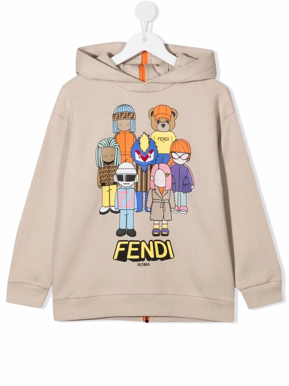 Худи с принтом FENDI KIDS, нейтральный 
Худи с принтом FENDI KIDS, нейтральный